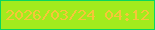文字の大きさ：3、枠の色：0ad65e、背景の色：a3eb1d、文字の色：f6c639 無料ブログパーツのブログ時計