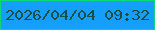 文字の大きさ：1、枠の色：0ad975、背景の色：139ffb、文字の色：1c4e46 無料ブログパーツのブログ時計