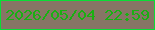 文字の大きさ：3、枠の色：0ade35、背景の色：877565、文字の色：19b012 無料ブログパーツのブログ時計