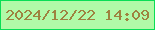 文字の大きさ：1、枠の色：0ade56、背景の色：b1faa8、文字の色：9e8240 無料ブログパーツのブログ時計