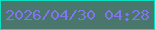 文字の大きさ：5、枠の色：0adfc2、背景の色：49776b、文字の色：8174ec 無料ブログパーツのブログ時計