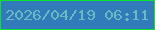 文字の大きさ：2、枠の色：0ae22e、背景の色：327bba、文字の色：67bcc2 無料ブログパーツのブログ時計