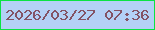 文字の大きさ：3、枠の色：0ae344、背景の色：b3d1f6、文字の色：835365 無料ブログパーツのブログ時計
