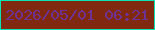 文字の大きさ：5、枠の色：0ae4b2、背景の色：812811、文字の色：6e3293 無料ブログパーツのブログ時計