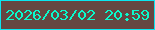 文字の大きさ：2、枠の色：0ae6f0、背景の色：654641、文字の色：09facd 無料ブログパーツのブログ時計