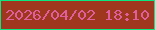 文字の大きさ：5、枠の色：0ae781、背景の色：9f361e、文字の色：df5e9d 無料ブログパーツのブログ時計