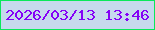 文字の大きさ：5、枠の色：0ae85a、背景の色：c6d9ed、文字の色：8501f6 無料ブログパーツのブログ時計