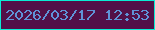 文字の大きさ：1、枠の色：0aecd4、背景の色：521048、文字の色：5f93d8 無料ブログパーツのブログ時計