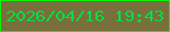 文字の大きさ：2、枠の色：0af406、背景の色：786f3c、文字の色：02de44 無料ブログパーツのブログ時計