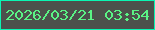 文字の大きさ：5、枠の色：0af5b3、背景の色：4c504c、文字の色：5af385 無料ブログパーツのブログ時計