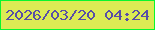 文字の大きさ：2、枠の色：0af62e、背景の色：dceb54、文字の色：584ea6 無料ブログパーツのブログ時計