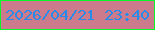 文字の大きさ：4、枠の色：0af72c、背景の色：cb7b8c、文字の色：298be9 無料ブログパーツのブログ時計