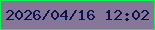 文字の大きさ：4、枠の色：0af753、背景の色：867799、文字の色：0b124c 無料ブログパーツのブログ時計
