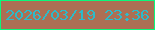 文字の大きさ：4、枠の色：0af87b、背景の色：ac6f54、文字の色：2cbbca 無料ブログパーツのブログ時計