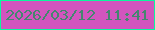 文字の大きさ：2、枠の色：0af89d、背景の色：d255be、文字の色：43876f 無料ブログパーツのブログ時計