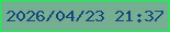 文字の大きさ：1、枠の色：0afd44、背景の色：75af92、文字の色：17457e 無料ブログパーツのブログ時計