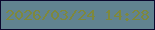 文字の大きさ：2、枠の色：0b072e、背景の色：618390、文字の色：7e883c 無料ブログパーツのブログ時計