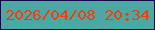 文字の大きさ：1、枠の色：0b0b40、背景の色：4ca8a5、文字の色：f13f0b 無料ブログパーツのブログ時計