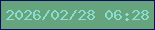 文字の大きさ：1、枠の色：0b0d5f、背景の色：66a47d、文字の色：8bdcd1 無料ブログパーツのブログ時計