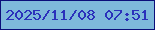 文字の大きさ：3、枠の色：0b0e7a、背景の色：7eb9db、文字の色：2b31bb 無料ブログパーツのブログ時計