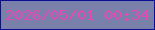 文字の大きさ：2、枠の色：0b0f96、背景の色：7981aa、文字の色：e64ab6 無料ブログパーツのブログ時計