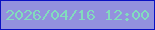 文字の大きさ：1、枠の色：0b11c2、背景の色：9391de、文字の色：82dcbd 無料ブログパーツのブログ時計