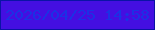 文字の大きさ：1、枠の色：0b13a6、背景の色：440fe1、文字の色：1b31e5 無料ブログパーツのブログ時計