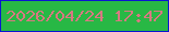 文字の大きさ：4、枠の色：0b14d1、背景の色：28b845、文字の色：d77981 無料ブログパーツのブログ時計