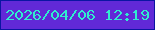 文字の大きさ：4、枠の色：0b15a3、背景の色：6129d7、文字の色：30edcf 無料ブログパーツのブログ時計