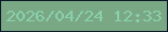 文字の大きさ：5、枠の色：0b1928、背景の色：7aa885、文字の色：89d0ac 無料ブログパーツのブログ時計