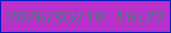 文字の大きさ：4、枠の色：0b19bc、背景の色：b731cb、文字の色：487f82 無料ブログパーツのブログ時計