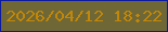 文字の大きさ：2、枠の色：0b1a9e、背景の色：6f6836、文字の色：c28708 無料ブログパーツのブログ時計