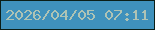 文字の大きさ：5、枠の色：0b1e17、背景の色：3f91bc、文字の色：aec3b5 無料ブログパーツのブログ時計