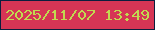 文字の大きさ：5、枠の色：0b1e3e、背景の色：d63555、文字の色：c1da50 無料ブログパーツのブログ時計