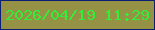 文字の大きさ：5、枠の色：0b1f74、背景の色：969245、文字の色：34ed38 無料ブログパーツのブログ時計