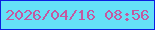 文字の大きさ：4、枠の色：0b20e1、背景の色：65e1f7、文字の色：c458a0 無料ブログパーツのブログ時計