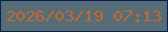 文字の大きさ：2、枠の色：0b2154、背景の色：566d77、文字の色：c16931 無料ブログパーツのブログ時計