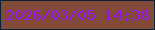 文字の大きさ：4、枠の色：0b2338、背景の色：814a39、文字の色：9613ef 無料ブログパーツのブログ時計
