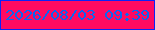 文字の大きさ：5、枠の色：0b24f8、背景の色：ff0b62、文字の色：0966f2 無料ブログパーツのブログ時計