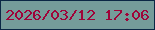 文字の大きさ：2、枠の色：0b2745、背景の色：759c9a、文字の色：9f0339 無料ブログパーツのブログ時計