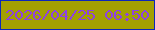 文字の大きさ：3、枠の色：0b27bb、背景の色：a3a002、文字の色：8f41e2 無料ブログパーツのブログ時計