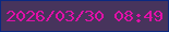文字の大きさ：2、枠の色：0b2981、背景の色：47345c、文字の色：e011a8 無料ブログパーツのブログ時計