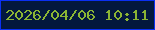 文字の大きさ：3、枠の色：0b30f3、背景の色：03183e、文字の色：8cb534 無料ブログパーツのブログ時計