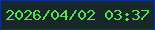 文字の大きさ：4、枠の色：0b318e、背景の色：182828、文字の色：58e153 無料ブログパーツのブログ時計