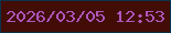 文字の大きさ：4、枠の色：0b324c、背景の色：420d04、文字の色：af56bd 無料ブログパーツのブログ時計