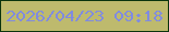 文字の大きさ：4、枠の色：0b340d、背景の色：beba6d、文字の色：808be0 無料ブログパーツのブログ時計