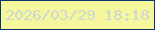 文字の大きさ：4、枠の色：0b356d、背景の色：f6f69c、文字の色：ccd8d3 無料ブログパーツのブログ時計