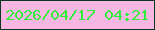 文字の大きさ：2、枠の色：0b361d、背景の色：f8b6e2、文字の色：2fed3d 無料ブログパーツのブログ時計