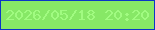 文字の大きさ：1、枠の色：0b36c7、背景の色：87e866、文字の色：a1fb81 無料ブログパーツのブログ時計