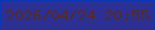 文字の大きさ：2、枠の色：0b38b2、背景の色：2c3092、文字の色：542c24 無料ブログパーツのブログ時計